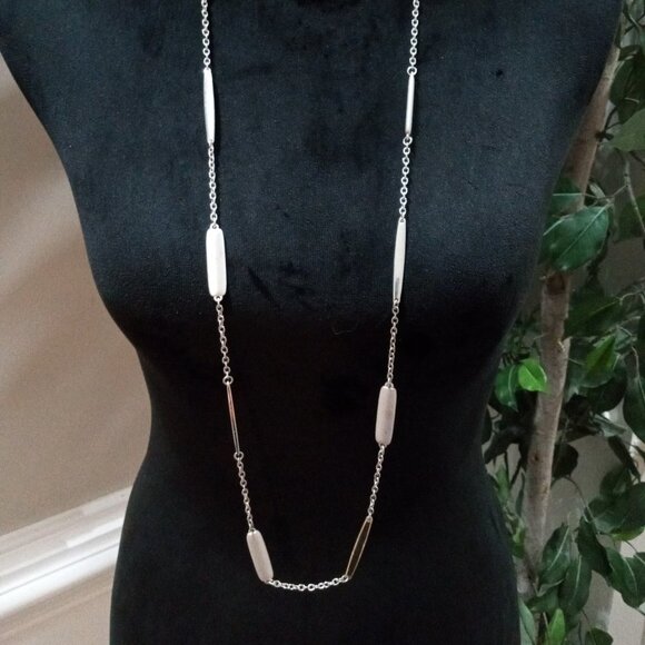 Unbranded Jewelry - LC Lauren Conrad Womens Fashion Chunky Gold Tone Bars Long Necklace with Lobster